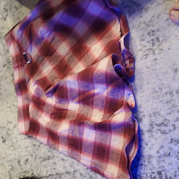 NWT Forever 21 Pink, Red and White Checker Mini Skirt size XS - Picture 1 of 3